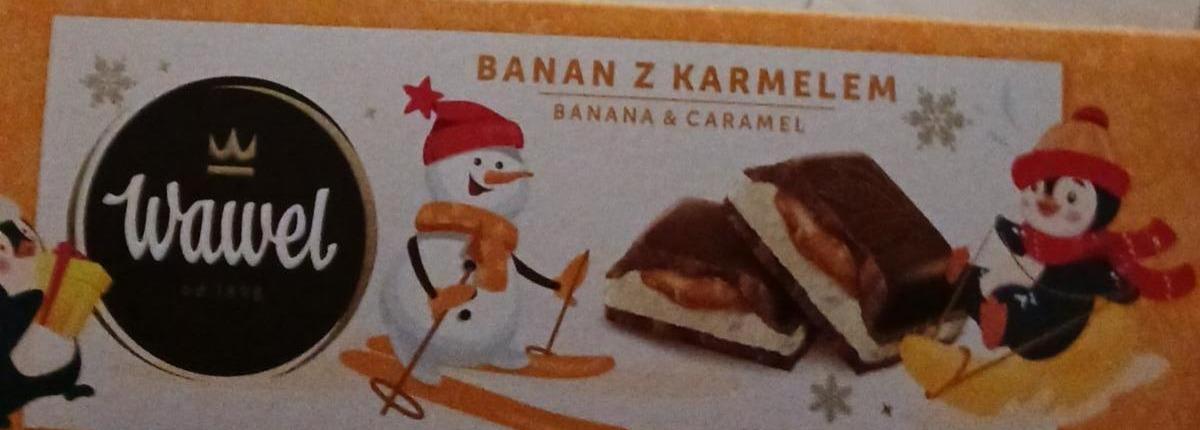 Zdjęcia - Wawel Czekolada mleczna nadziewana banan z karmelem 270 g