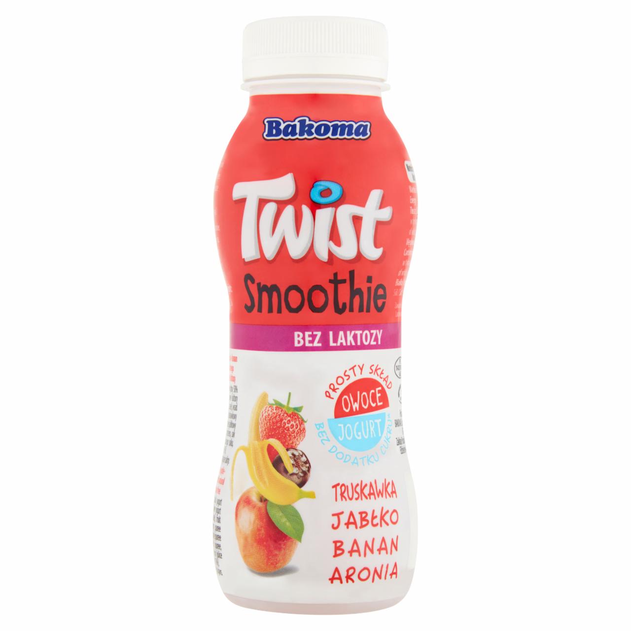 Zdjęcia - Bakoma Twist Smoothie truskawka jabłko banan aronia 230 g