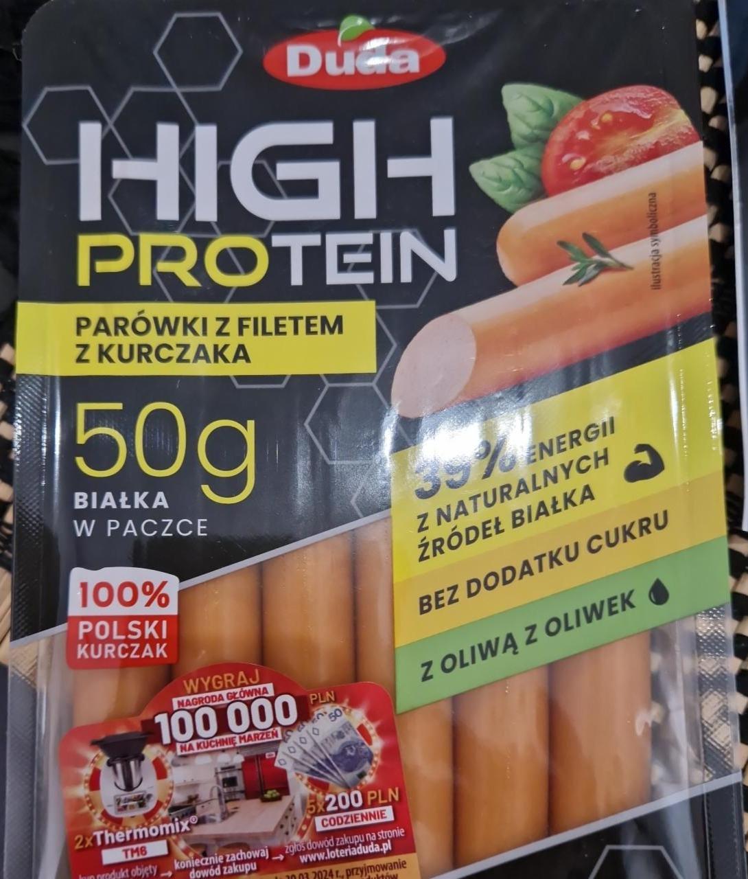 Zdjęcia - High Protein parówki z filetem z kurczaka Duda