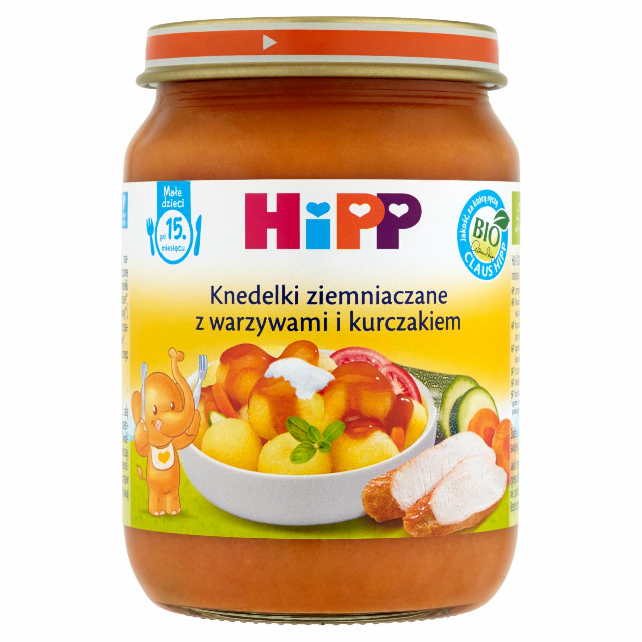Zdjęcia - HiPP BIO Knedelki ziemniaczane z warzywami i kurczakiem po 15. miesiącu 250 g