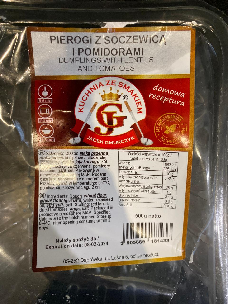 Zdjęcia - Pierogi z soczewicą i pomidorami Kuchnia ze smakiem