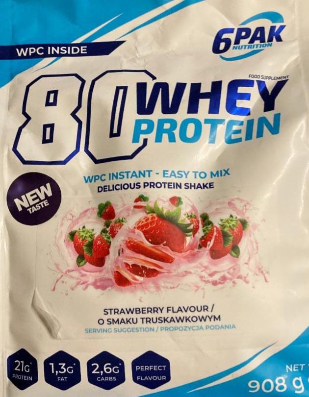 Zdjęcia - 80Whey Protein Truskawka 6PAK Nutrition