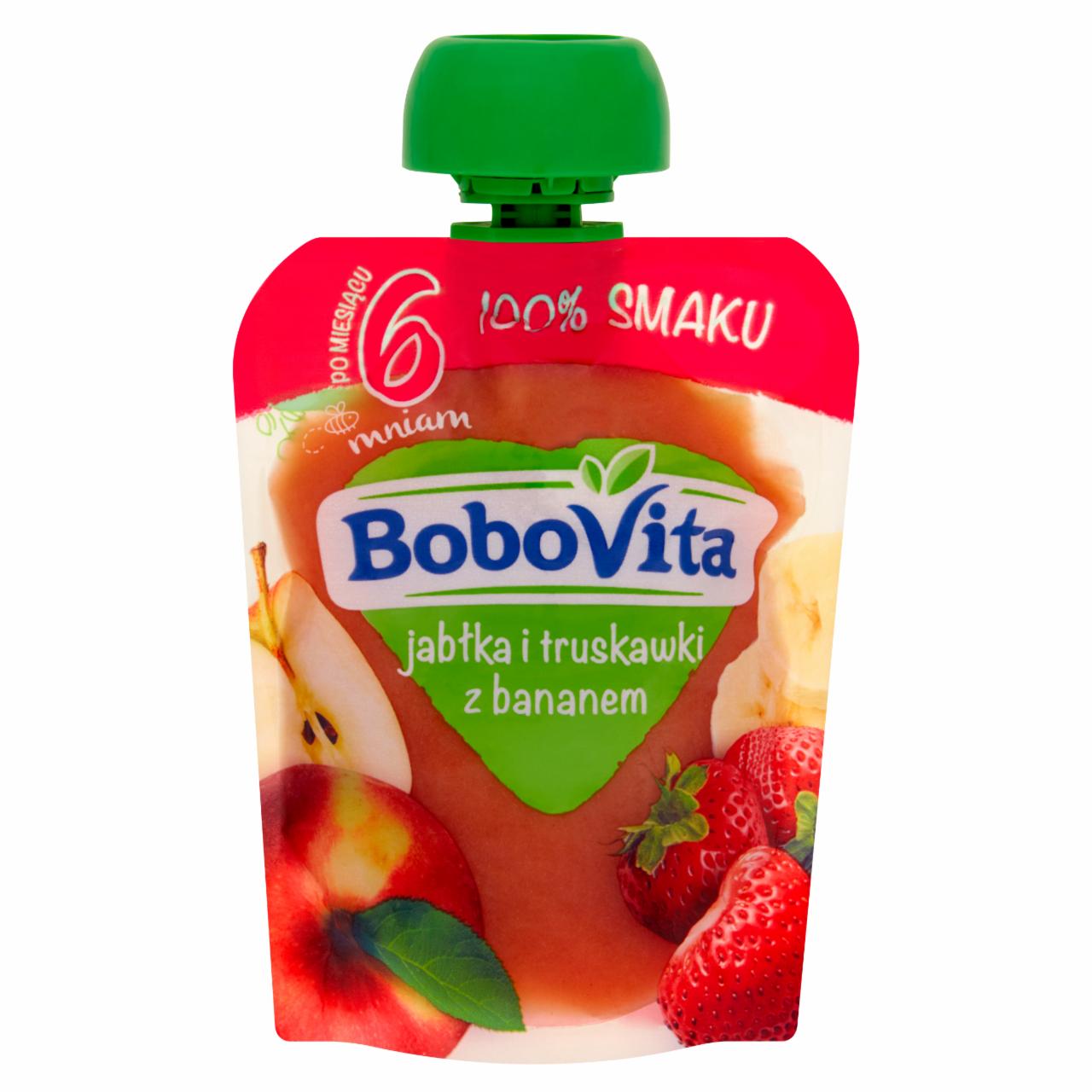 Zdjęcia - BoboVita Mus jabłka i truskawki z bananem po 6. miesiącu 80 g