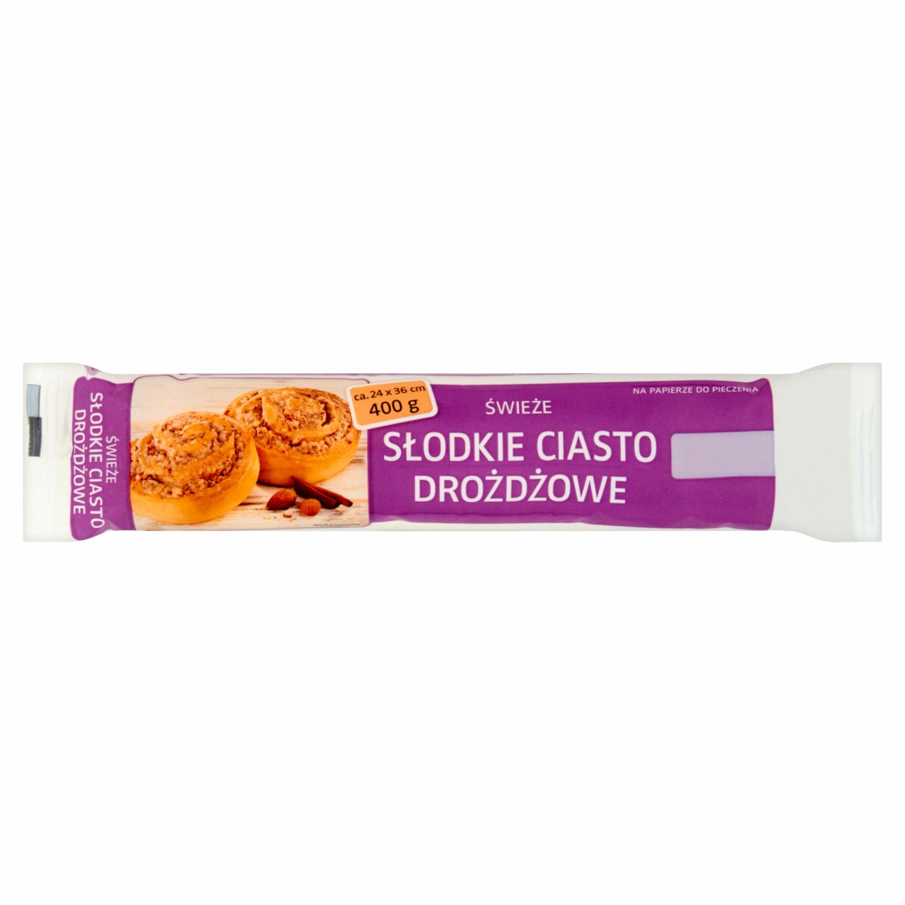 Zdjęcia - Świeże słodkie ciasto drożdżowe 400 g