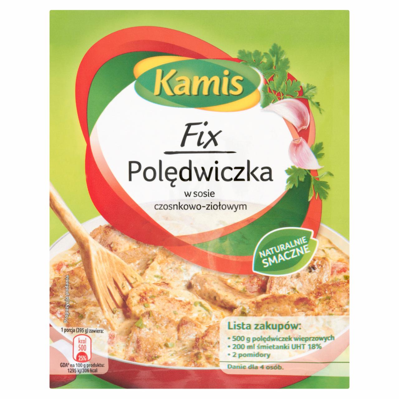 Zdjęcia - Kamis Fix Polędwiczka w sosie czosnkowo-ziołowym 40 g