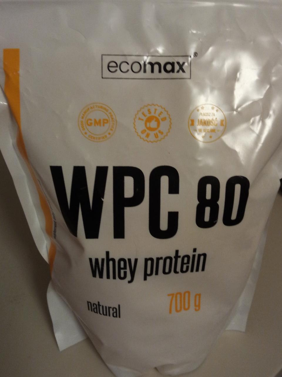 Zdjęcia - koncentrat białka ecomax WPC 80 whey protein natural eco max