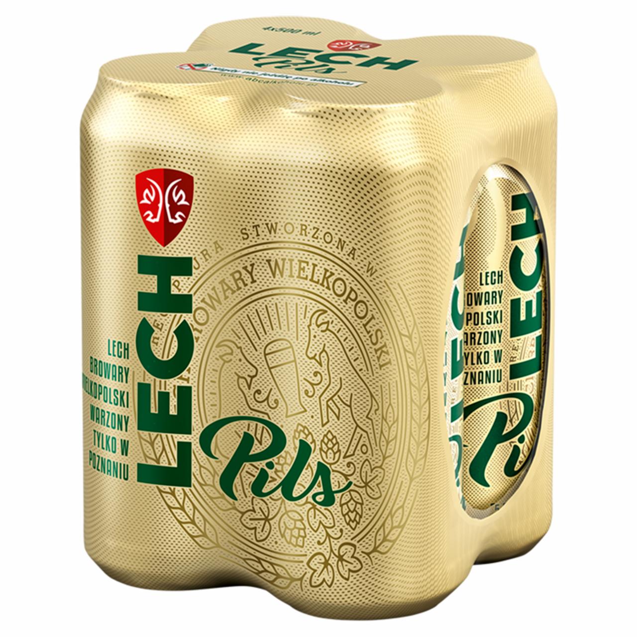 Zdjęcia - Lech Pils Piwo jasne 4 x 500 ml