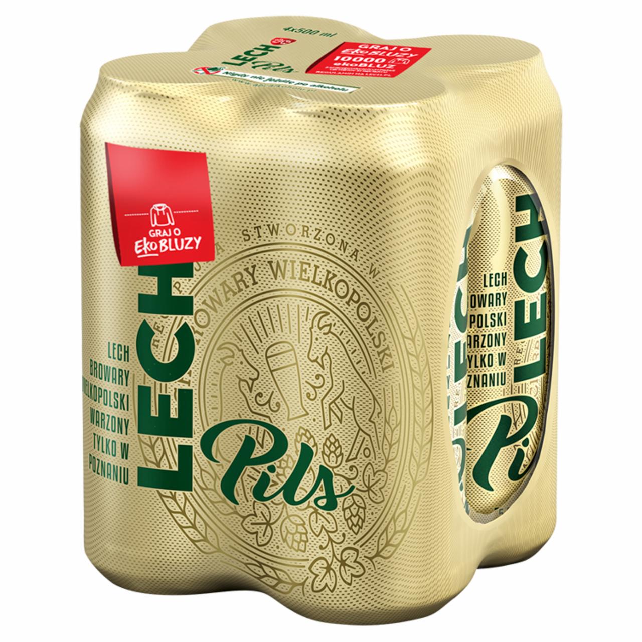 Zdjęcia - Lech Pils Piwo jasne 4 x 500 ml