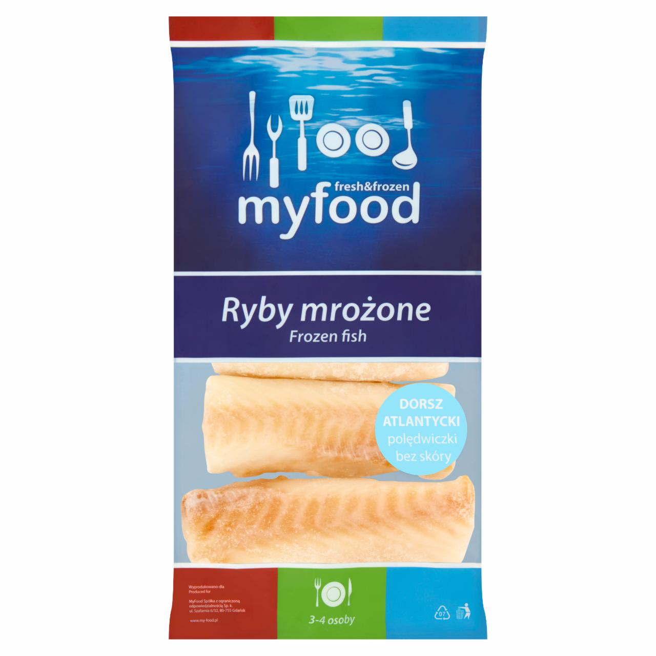 Zdjęcia - MyFood Ryby mrożone Dorsz atlantycki polędwiczki bez skóry 450 g