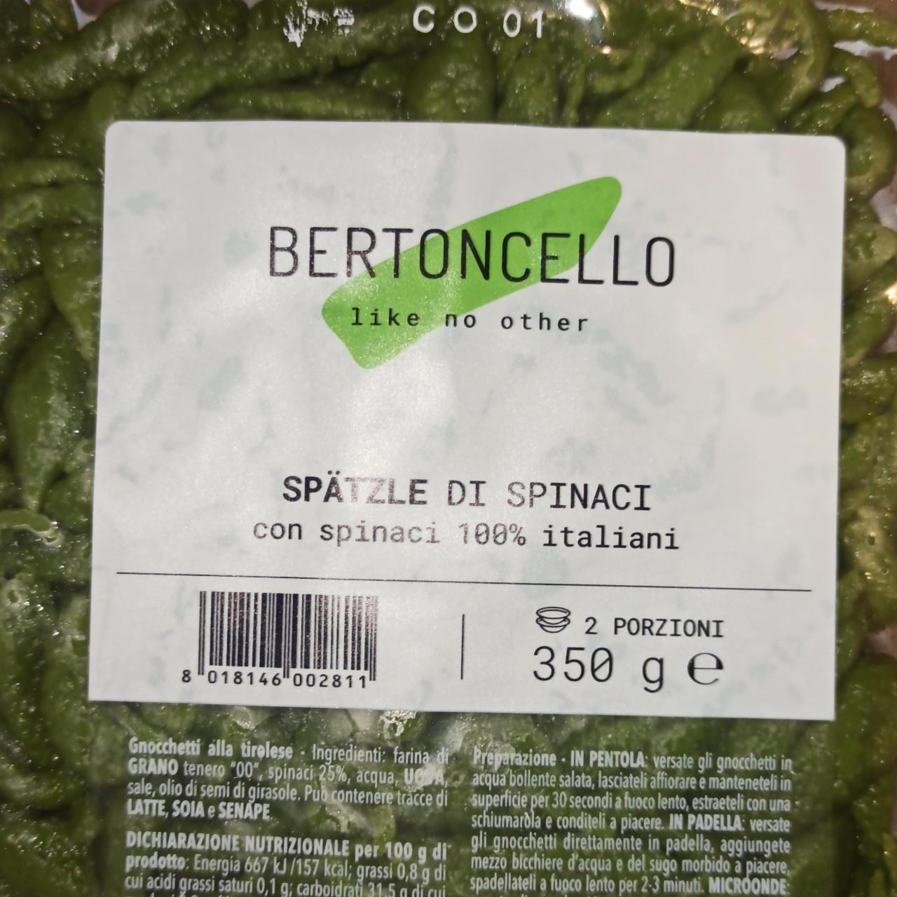 Zdjęcia - Spatzle di spinaci Bertoncello