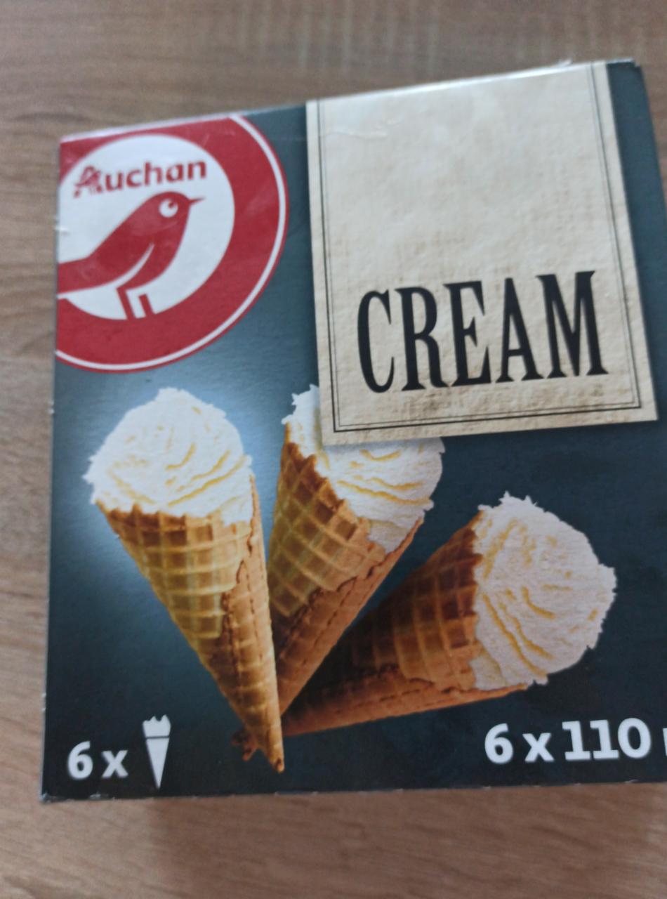 Zdjęcia - Auchan lody rożek cream