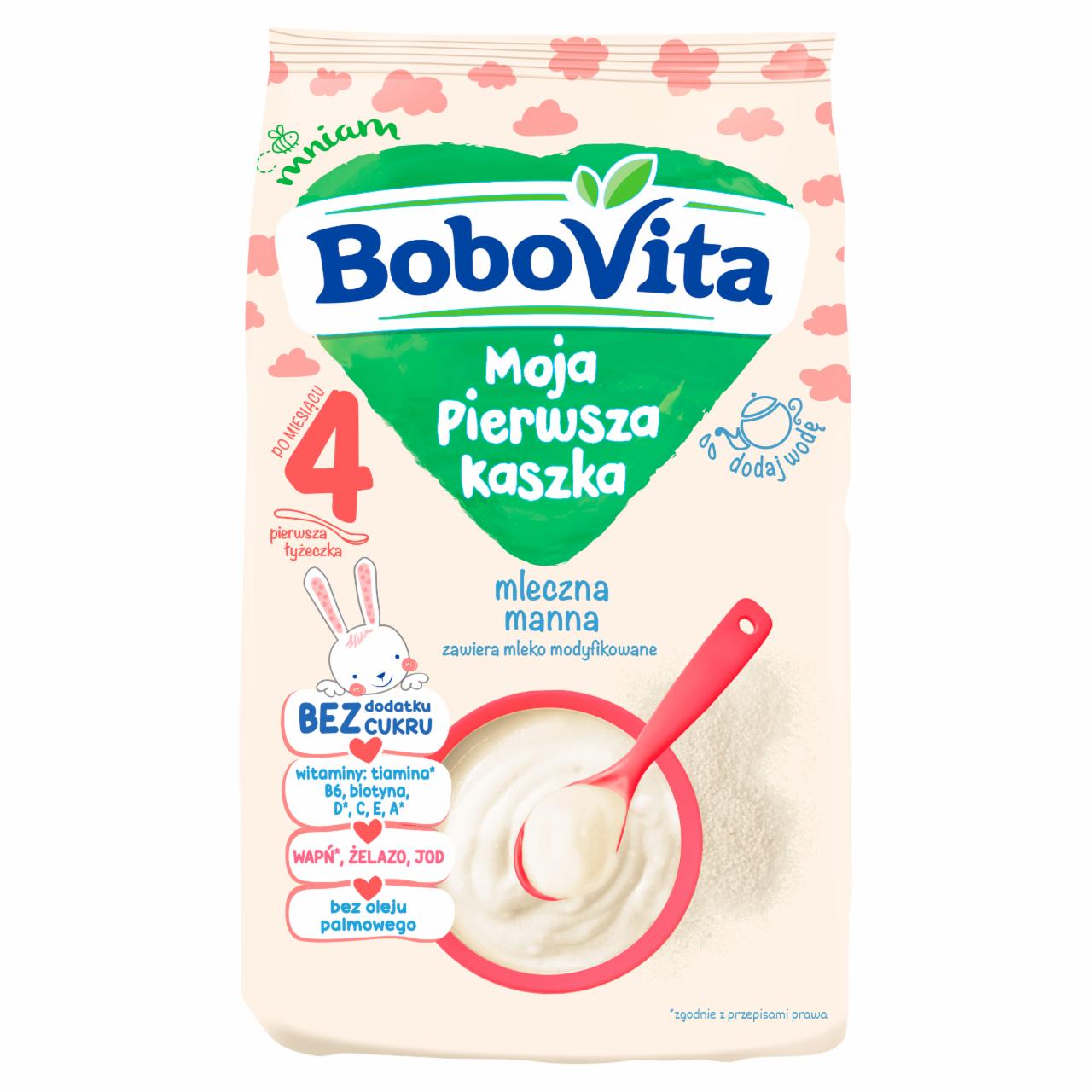 Zdjęcia - BoboVita Moja Pierwsza Kaszka mleczna manna po 4. miesiącu 230 g