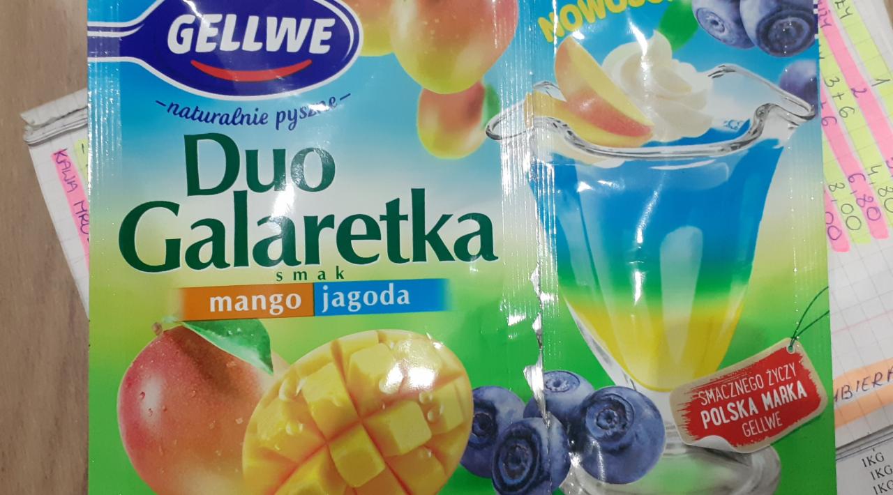 Zdjęcia - Gellwe Galaretka smak borówka mango 75 g (50 g + 25 g)