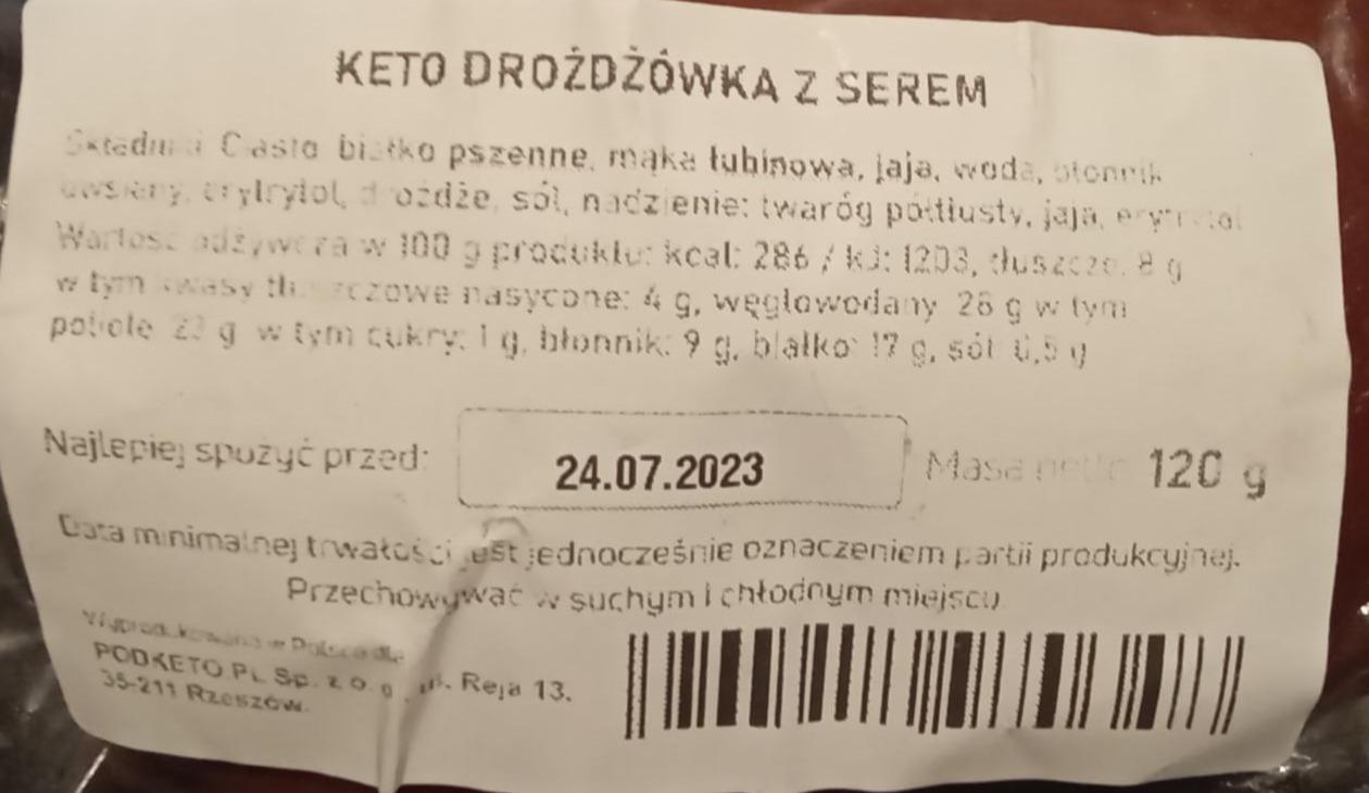 Zdjęcia - keto drożdżówka z serem Podketo