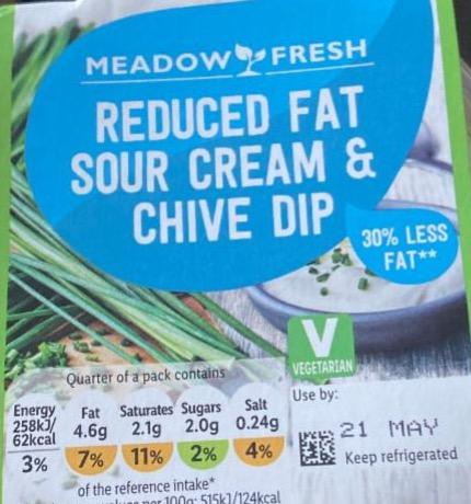 Zdjęcia - Reduced Fat Sour Cream & Chive Dip Meadow Fresh