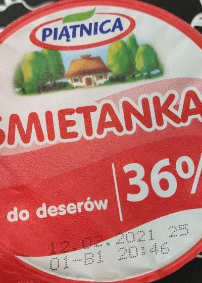 Zdjęcia - Śmietanka do deserów 36% Piatnica