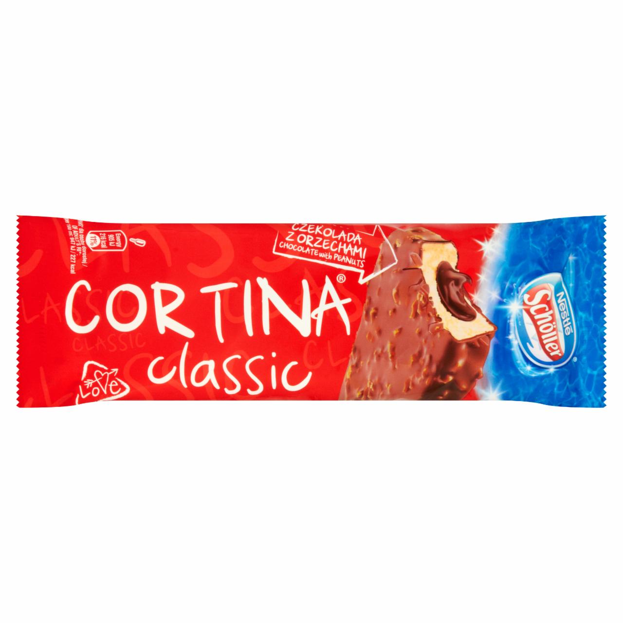 Zdjęcia - Cortina Classic Lody waniliowe z sosem o smaku czekoladowym oblane czekoladą z orzechami 95 ml