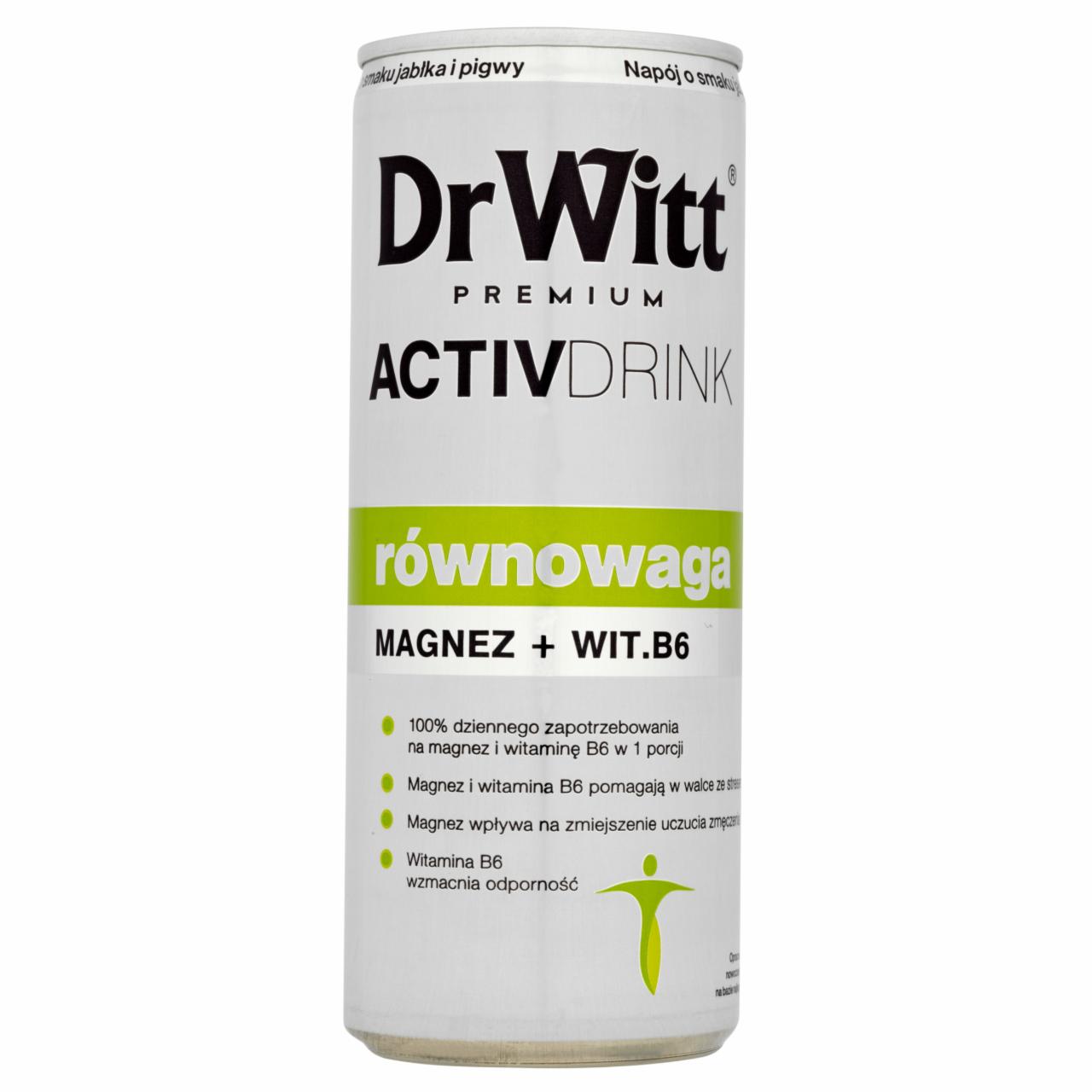 Zdjęcia - Dr Witt Premium Activdrink Równowaga Napój o smaku jabłka i pigwy 250 ml
