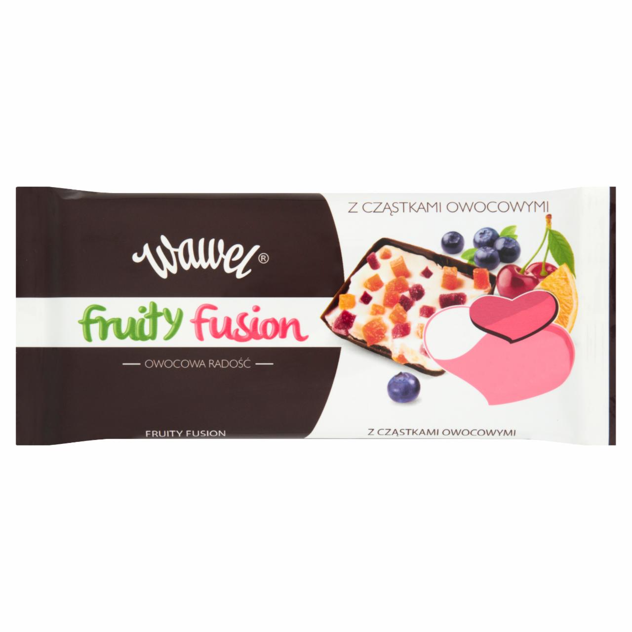 Zdjęcia - Wawel Fruity Fusion Wyrób cukierniczy z czekoladą deserową i cząstkami owocowymi 100 g