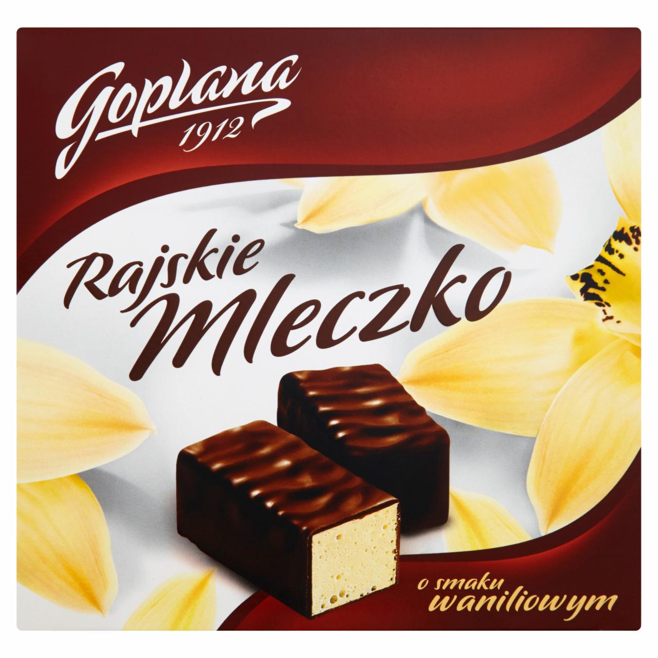Zdjęcia - Goplana Rajskie Mleczko o smaku waniliowym Pianka w czekoladzie 380 g