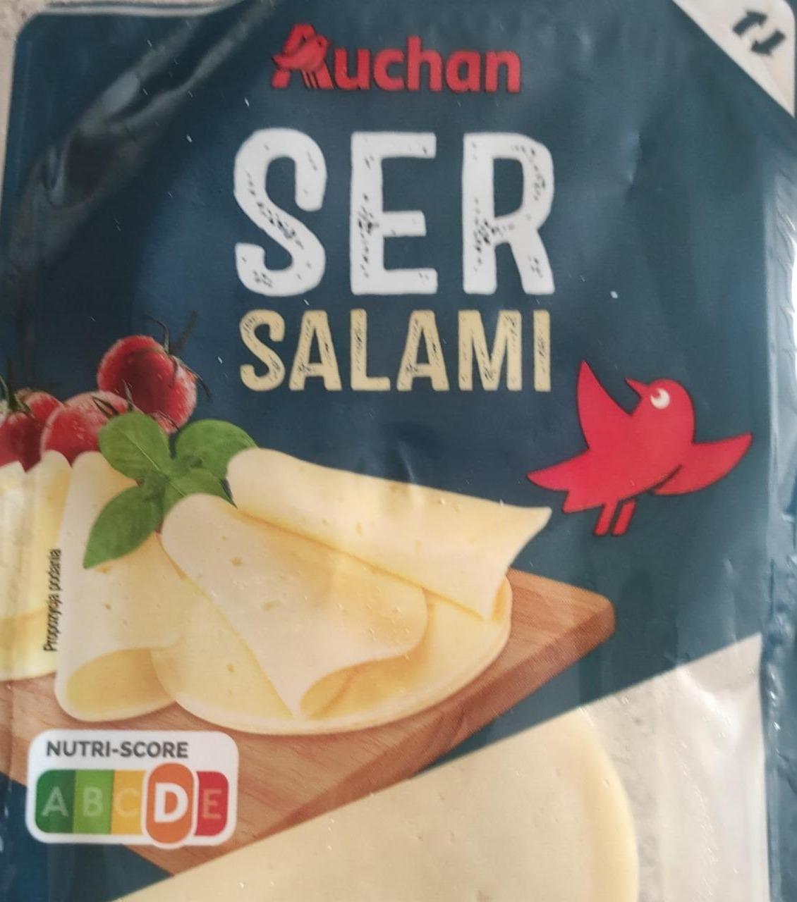 Zdjęcia - Ser Salami plastry Auchan