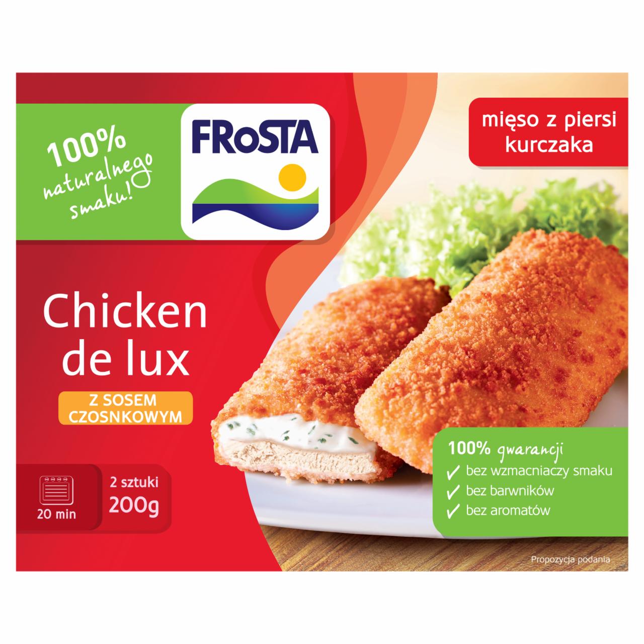 Zdjęcia - FRoSTA Chicken de lux z sosem czosnkowym 200 g (2 sztuki)