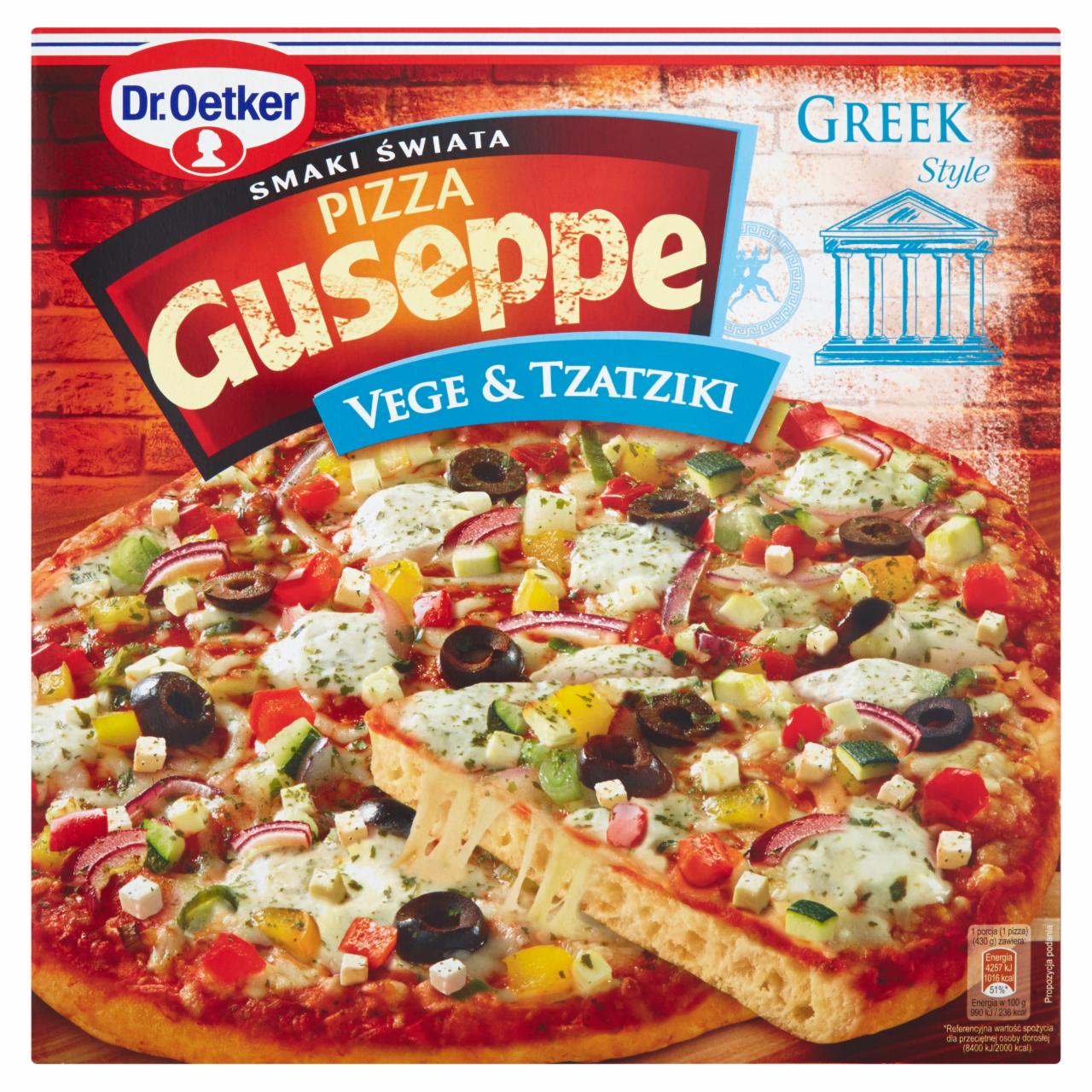 Zdjęcia - Dr. Oetker Guseppe Smaki Świata Pizza z warzywami i sosem tzatziki 430 g