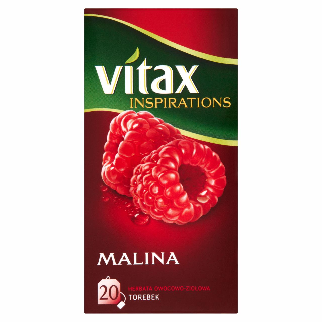 Zdjęcia - Vitax Inspiracje Herbatka owocowo-ziołowa aromatyzowana o smaku maliny 40 g (20 x 2 g)