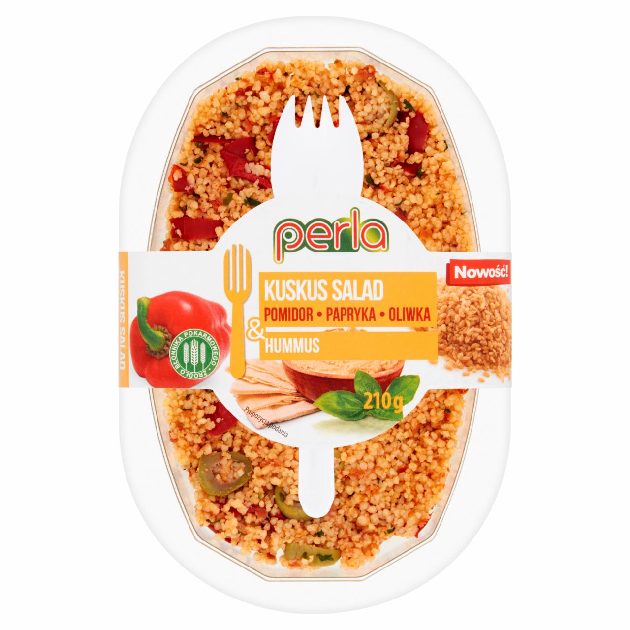 Zdjęcia - Perla Sałatka z kaszy kuskus pomidor papryka oliwka & hummus 210 g