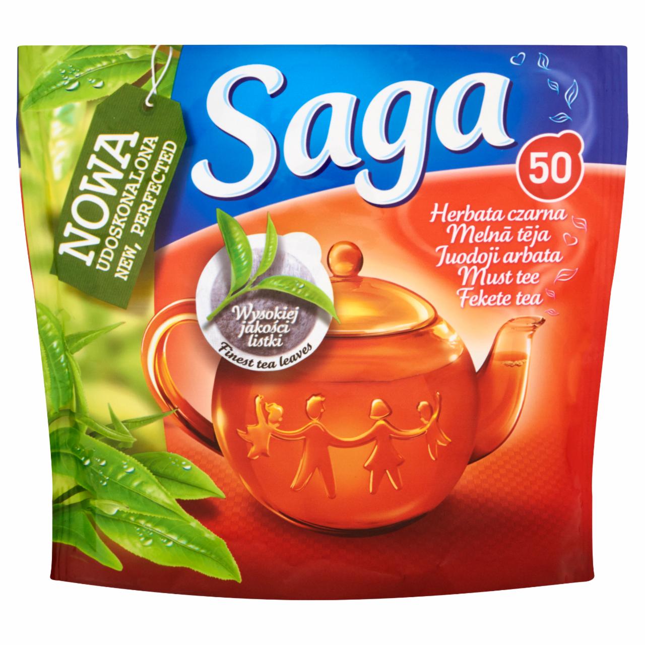 Zdjęcia - Saga Herbata czarna 60 g (50 torebek)