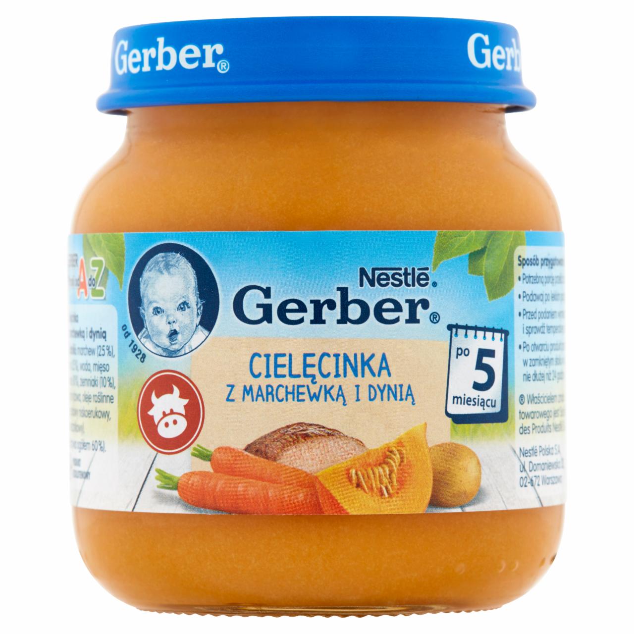 Zdjęcia - Gerber Cielęcinka z marchewką i dynią dla niemowląt po 5. miesiącu 125 g
