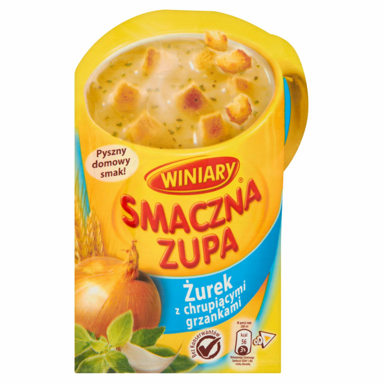 Zdjęcia - Winiary Smaczna Zupa Żurek z chrupiącymi grzankami 14 g