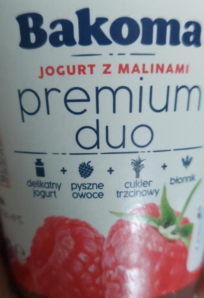 Zdjęcia - Jogurt bakoma z malinami premium duo