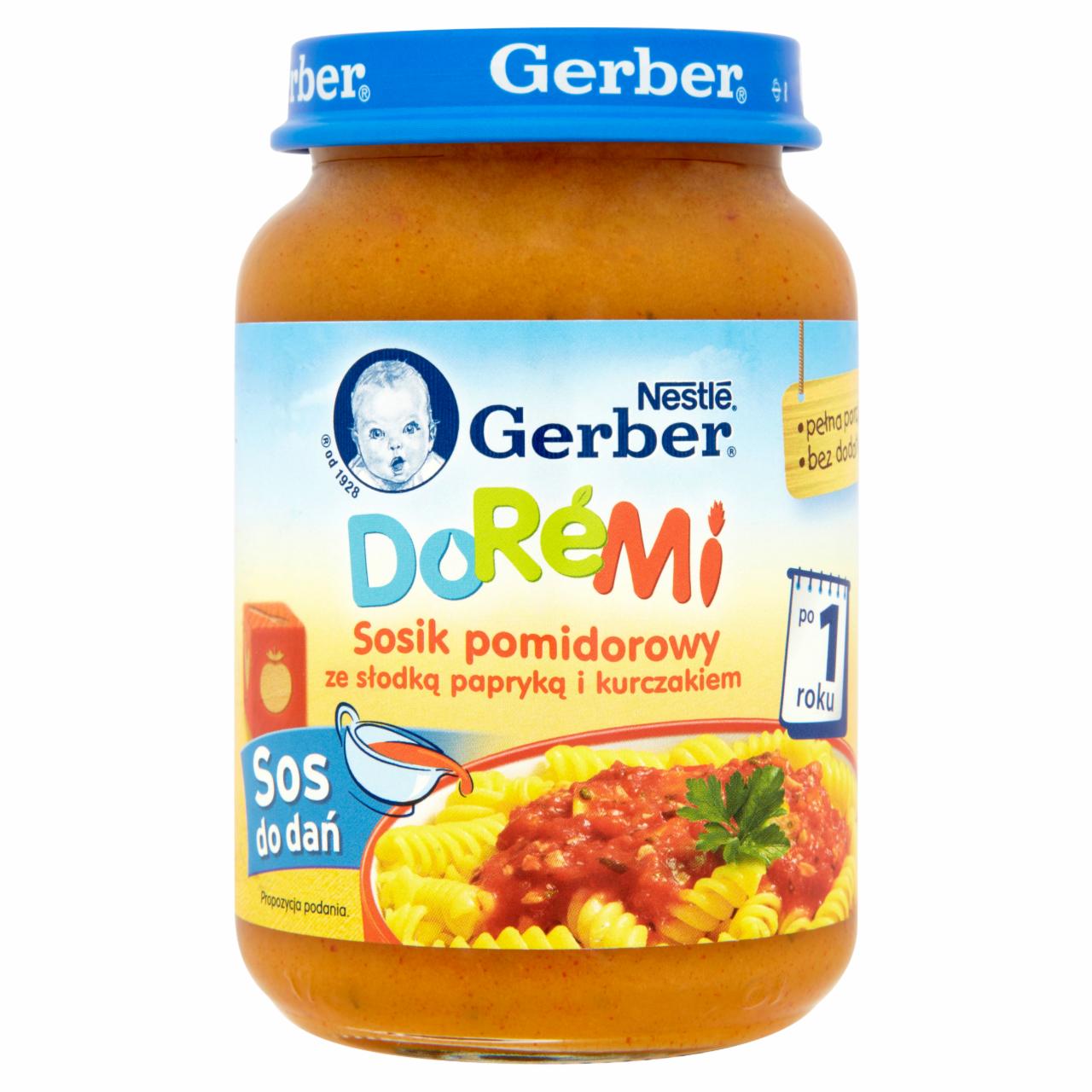 Zdjęcia - Gerber DoReMi Sos do dań Sosik pomidorowy ze słodką papryką i kurczakiem po 1 roku 190 g
