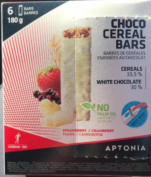 Zdjęcia - Choco cereal Bars Strawberry / Cranberry Aptonia