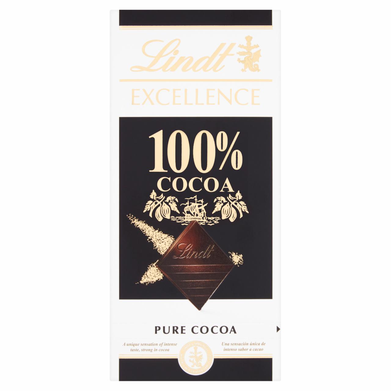 Zdjęcia - Lindt Excellence 100 % Cocoa Tabliczka kakaowa 50 g