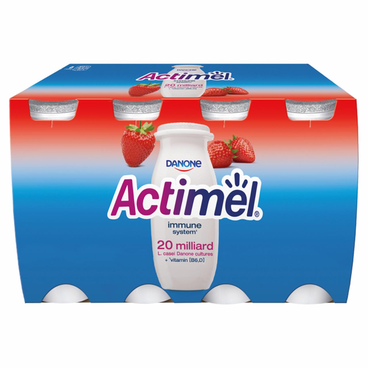 Zdjęcia - Actimel Napój jogurtowy o smaku truskawkowym 800 g (8 x 100 g)