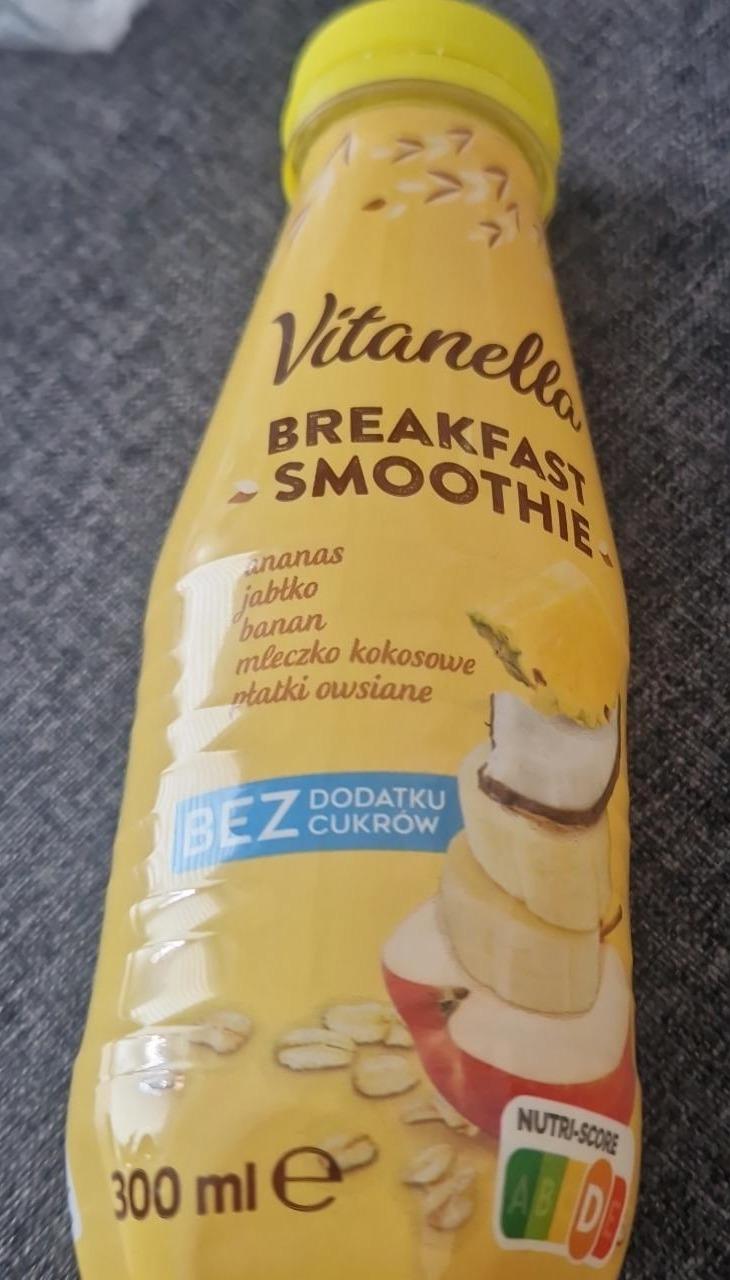 Zdjęcia - Breakfast Smoothie ananas jabłko banan mleczko kokosowe płatki owsiane Vitanella