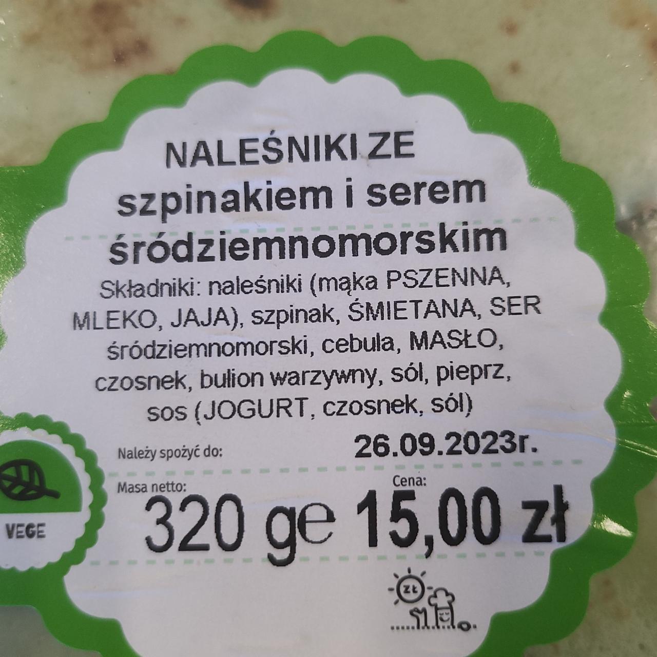 Zdjęcia - Naleśniki ze szpinakiem i serem śródziemnomorskim Ślimak