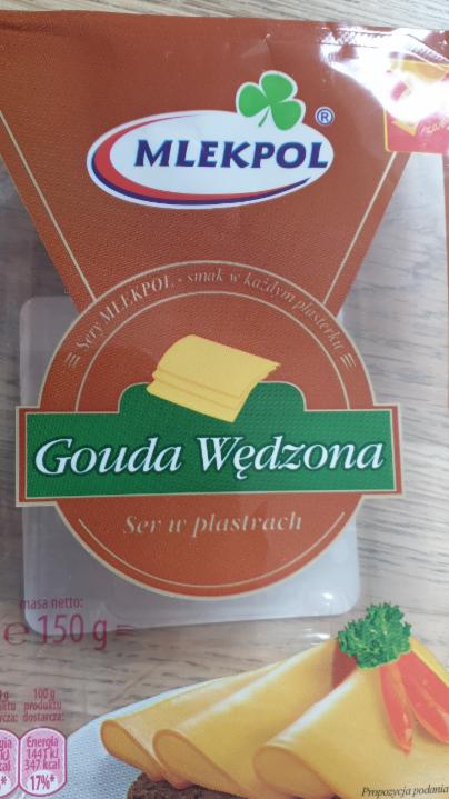 Zdjęcia - Mlekpol Ser gouda wędzona w plastrach 150 g