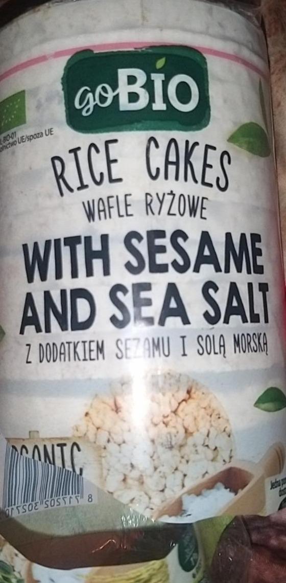 Zdjęcia - Bio wafle ryżowe z dodatkiem sezamu i solą morską go Bio