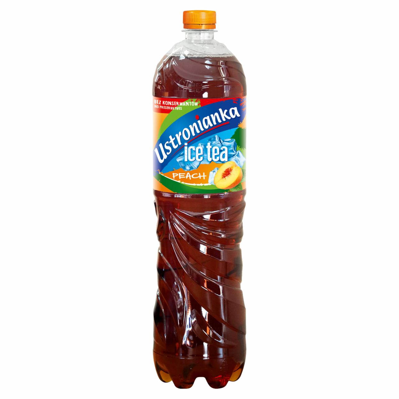 Zdjęcia - Ustronianka Ice Tea Peach Napój niegazowany 1,5 l