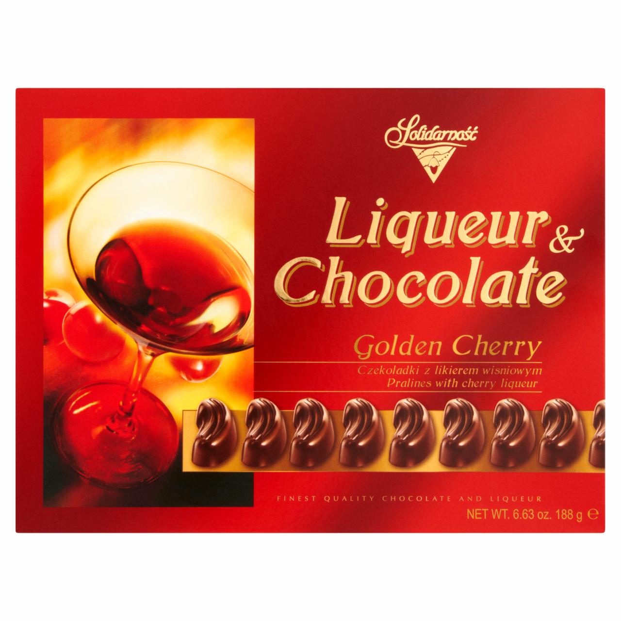 Zdjęcia - Solidarność Golden Cherry Liqueur and Chocolate Czekoladki z likierem wiśniowym Bombonierka 188 g
