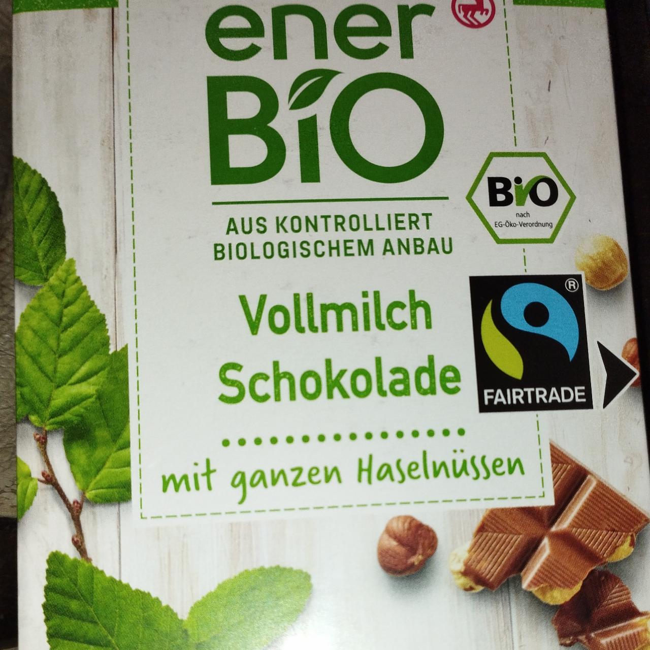Zdjęcia - Vollmilch Schokolade mit ganzen Haselnüssen EnerBio