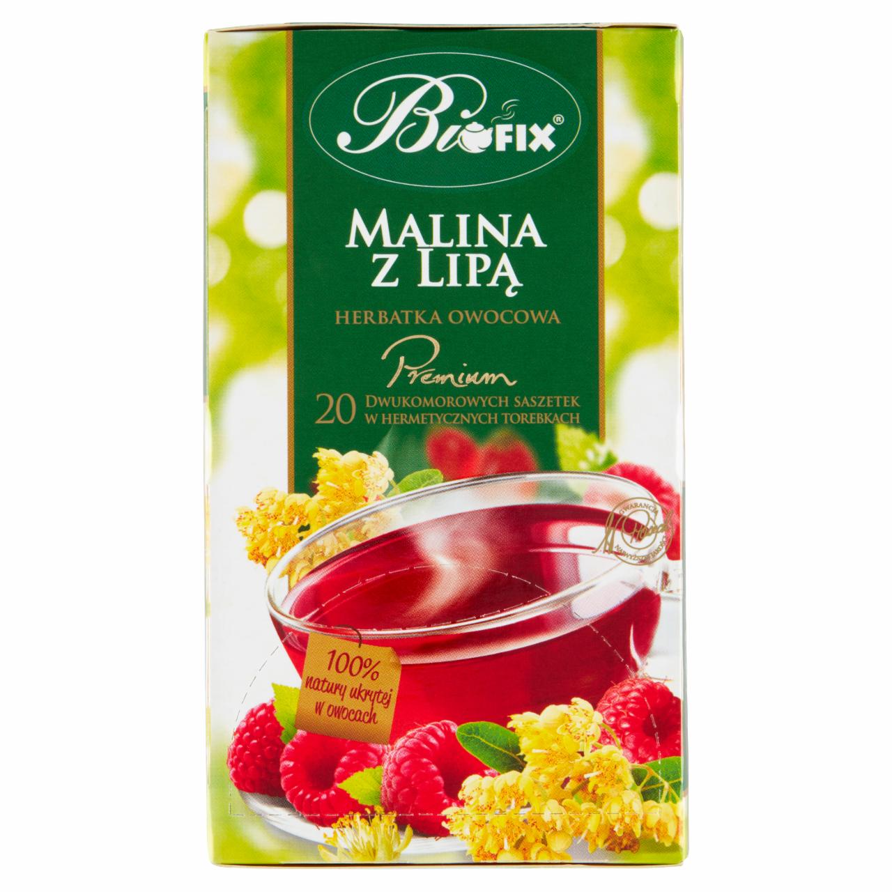 Zdjęcia - Bifix Premium Herbatka owocowa malina z lipą 40 g (20 x 2 g)
