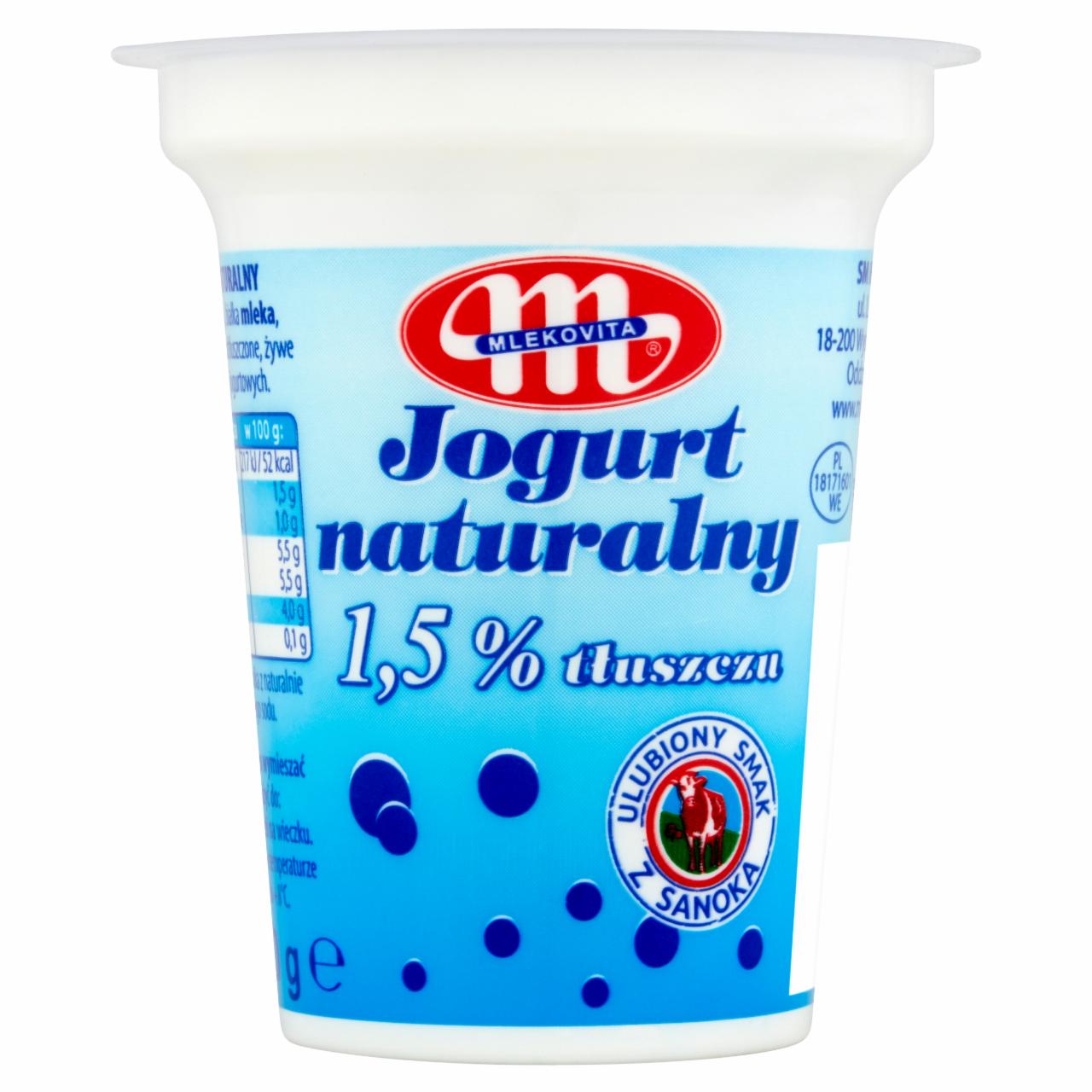 Zdjęcia - Mlekovita Jogurt naturalny 1,5% 150 g
