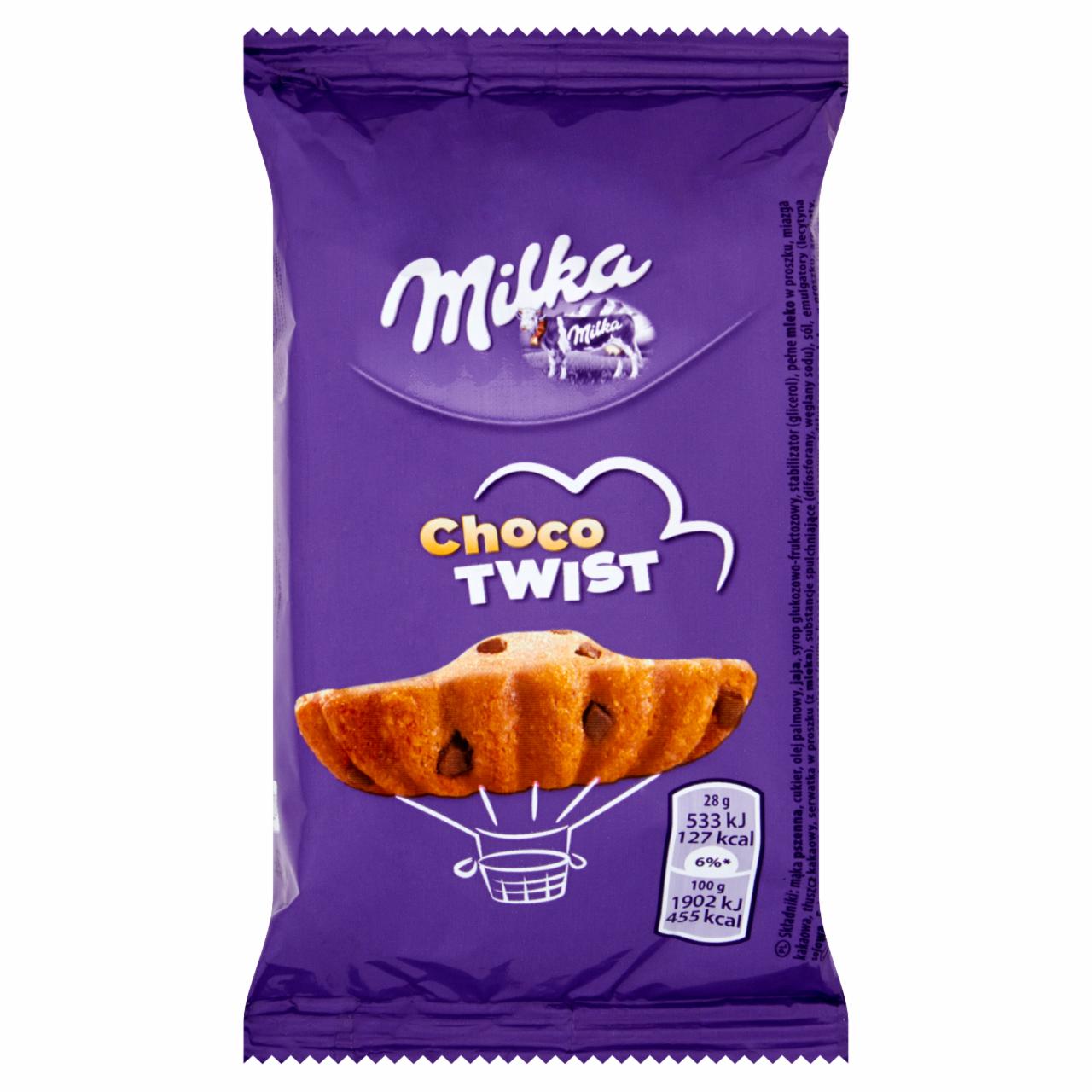 Zdjęcia - Milka Choco Twist Ciastko biszkoptowe z kawałkami czekolady mlecznej 28 g