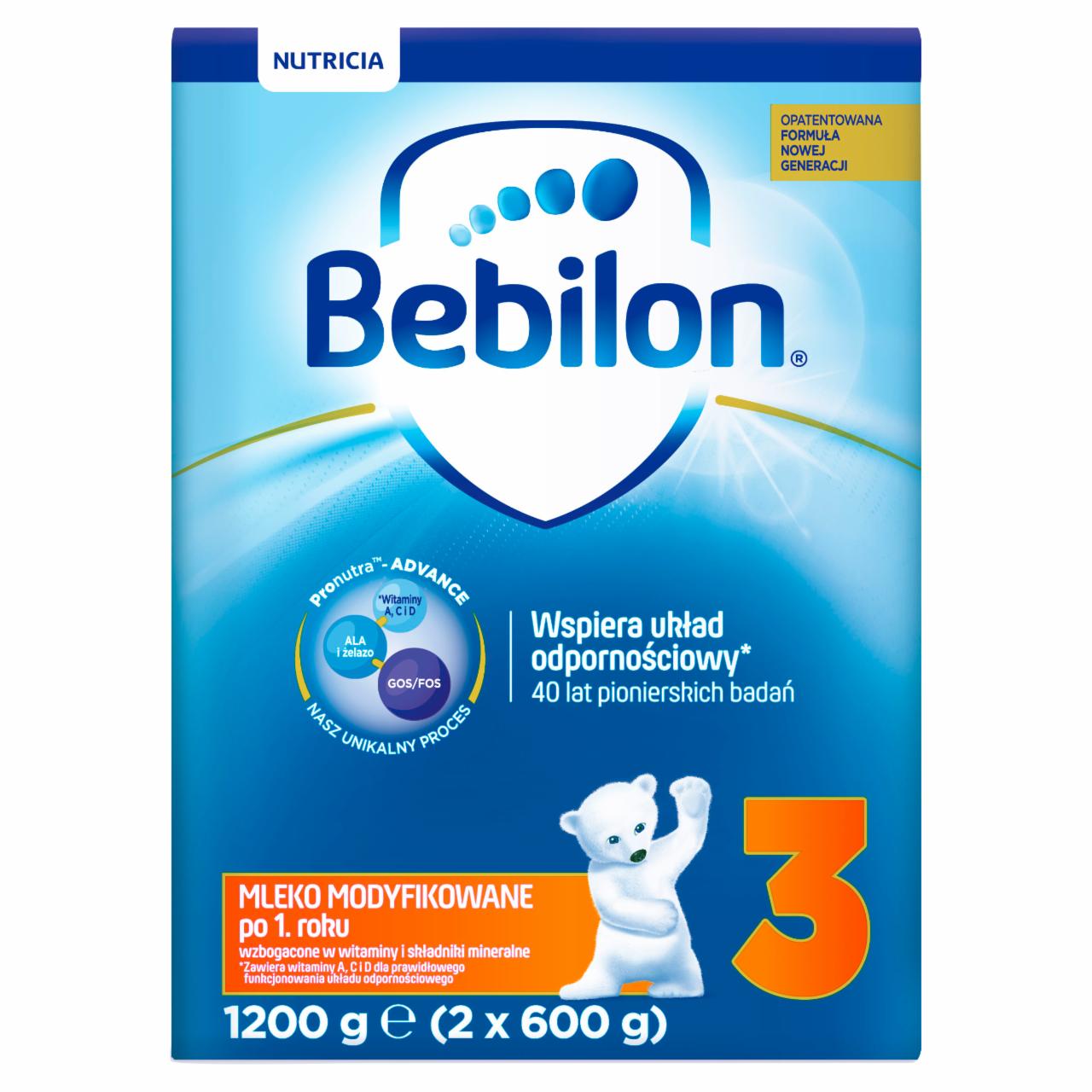 Zdjęcia - Bebilon 3 Pronutra-Advance Mleko modyfikowane po 1. roku życia 1200 g (2 x 600 g)