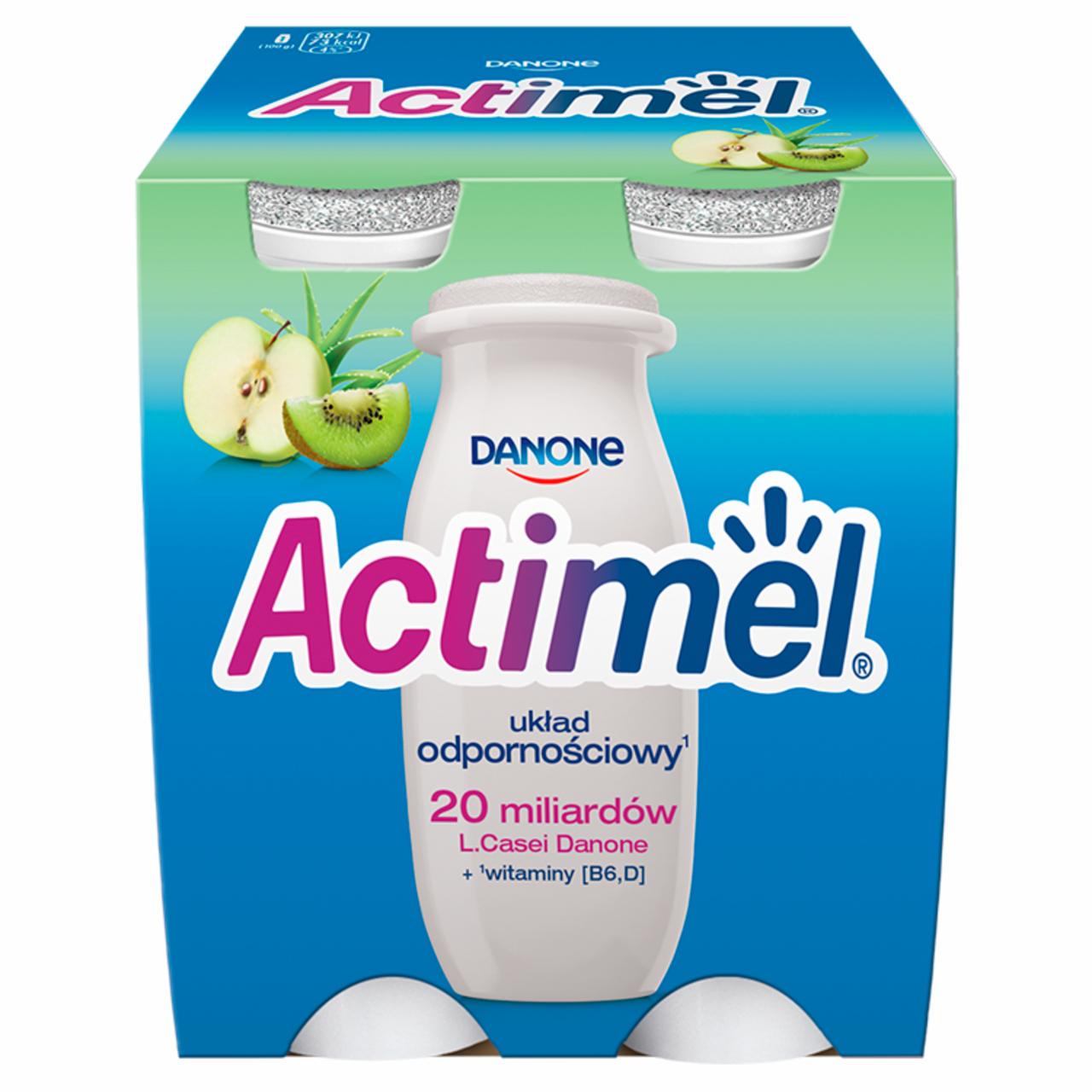 Zdjęcia - Actimel Mleko fermentowane o smaku kiwi-jabłko-aloes 400 g (4 x 100 g)