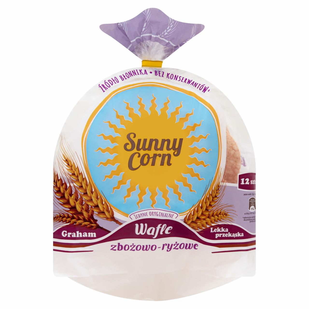 Zdjęcia - Sunny Family Wafle zbożowe graham 60 g (12 sztuk)